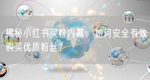 揭秘小红书买粉内幕：如何安全有效购买优质粉丝？