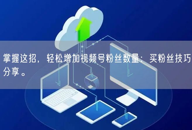 掌握这招，轻松增加视频号粉丝数量：买粉丝技巧分享。
