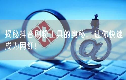 揭秘抖音刷粉工具的奥秘，让你快速成为网红！