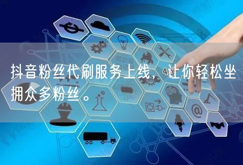 抖音粉丝代刷服务上线，让你轻松坐拥众多粉丝。