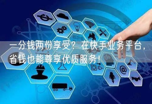 一分钱两份享受?在快手业务平台,省钱也能尊享优质服务!